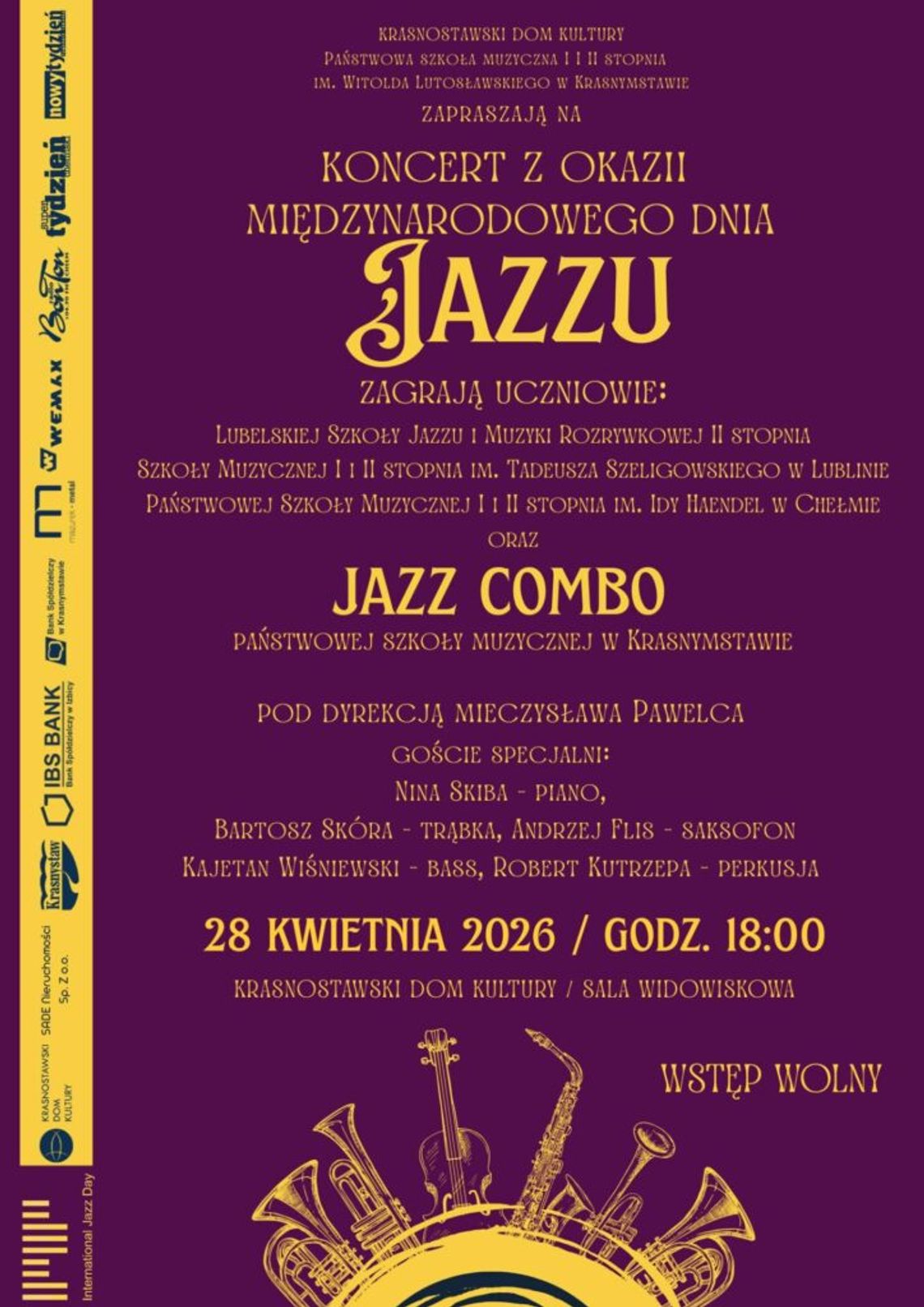 Wydarzenie odbędzie się 28 kwietnia o godzinie 18:00.