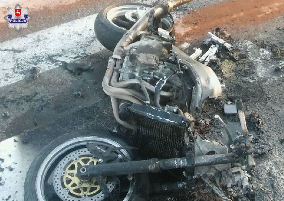 Krasnystaw: Motocykl stanął w płomieniach