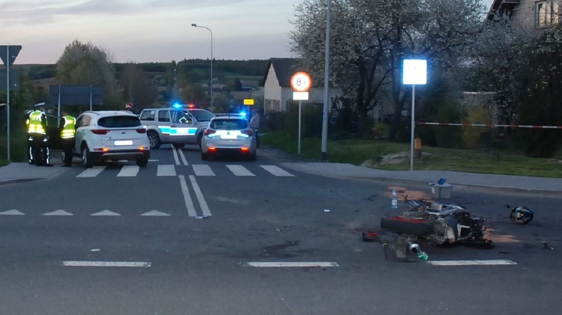 Krasnystaw: Motocyklista i pasażer ranny w wypadku