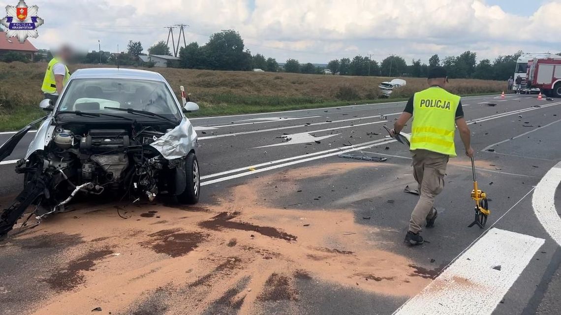 Krasnystaw. Nieustąpienie pierwszeństwa przejazdu przyczyną zderzenia na krajowej 17 [FILM]