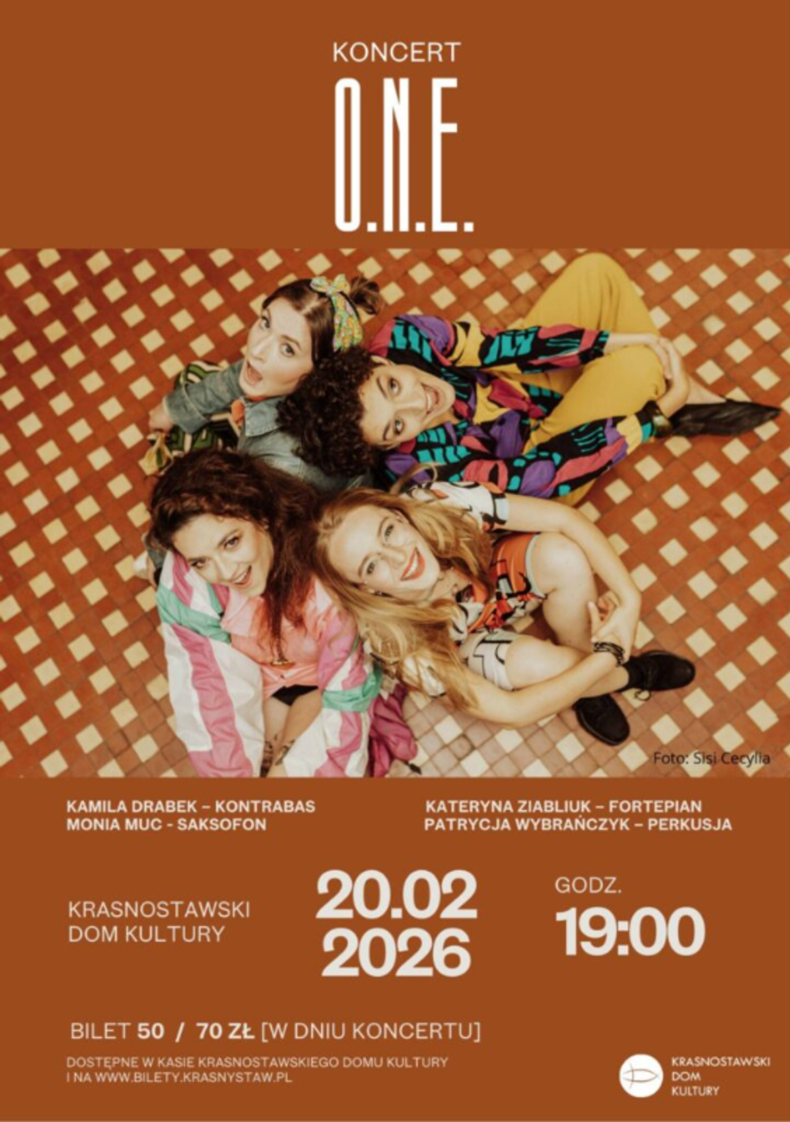 Krasnostawski Dom Kultury zaprasza na jazzowe otwarcie koncertowego roku. 20 lutego o godz. 19.00 na naszej scenie wystąpi O.N.E.