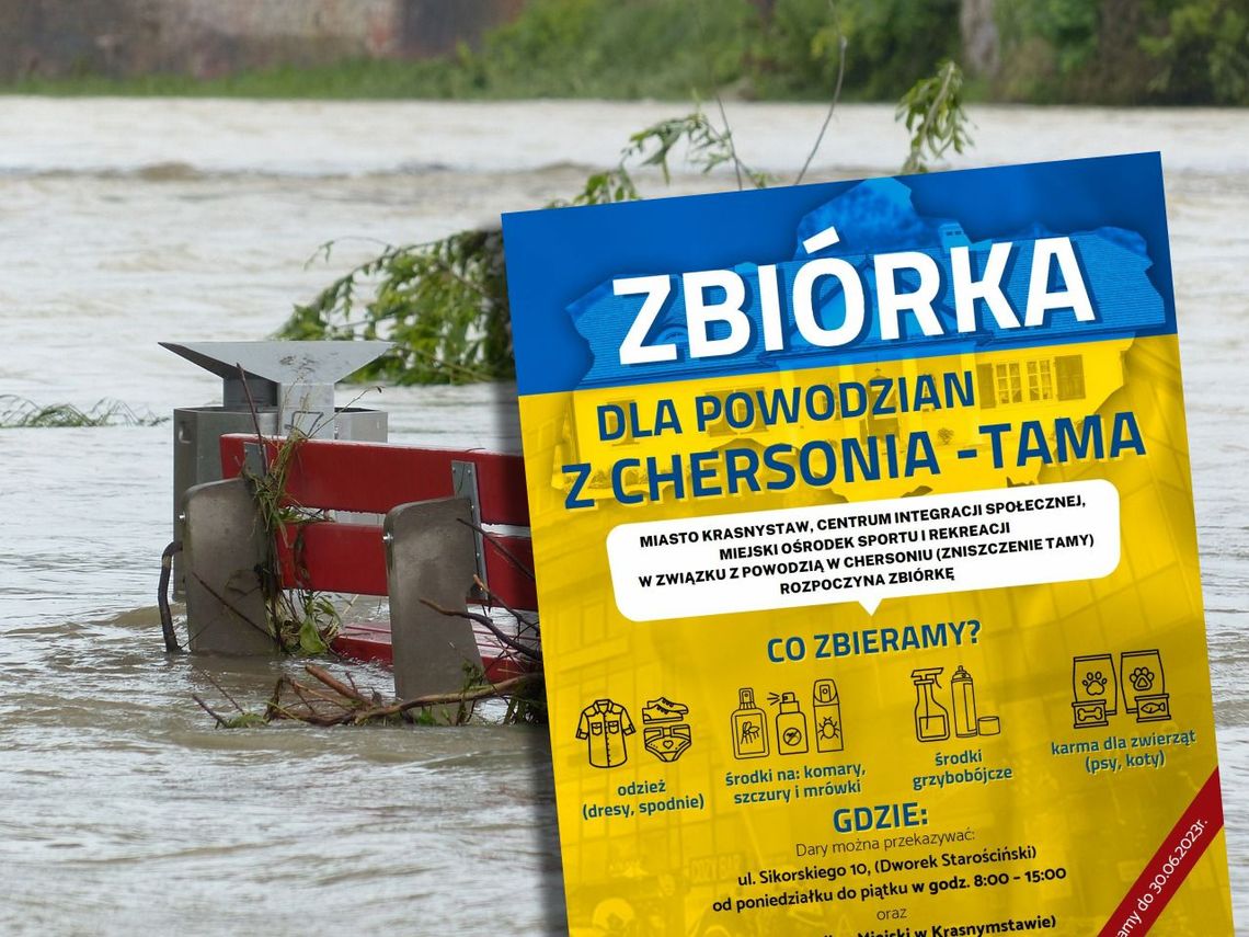 Krasnystaw rusza na pomoc powodzianom z Chersonia. Co jest potrzebne?