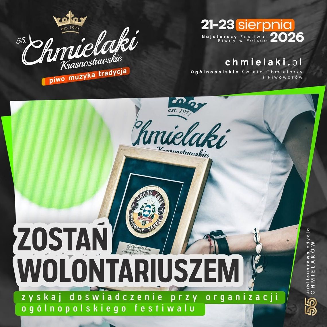 Krasnystaw. Zostań wolontariuszem Chmielaków 2026. Rusza nabór do zespołu Krasnystaw. Zostań wolontariuszem Chmielaków 2026. Rusza nabór do zespołu