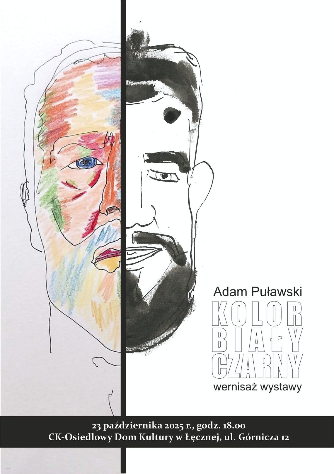 Łęczna. Adam Puławski wystawa „Kolor-Biały-Czarny”