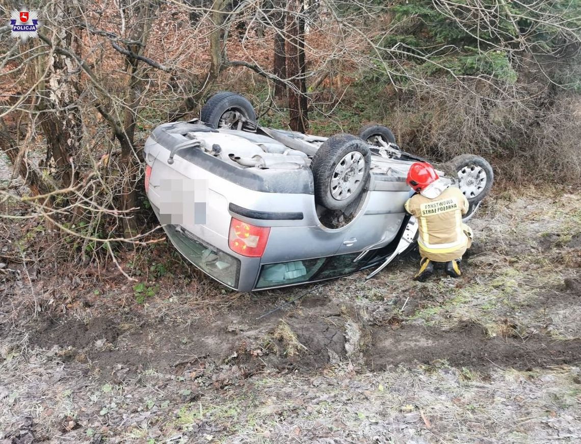 Lubelskie. 18-latek nieco przeszarżował. Dobrze, że nikogo nie wiózł...