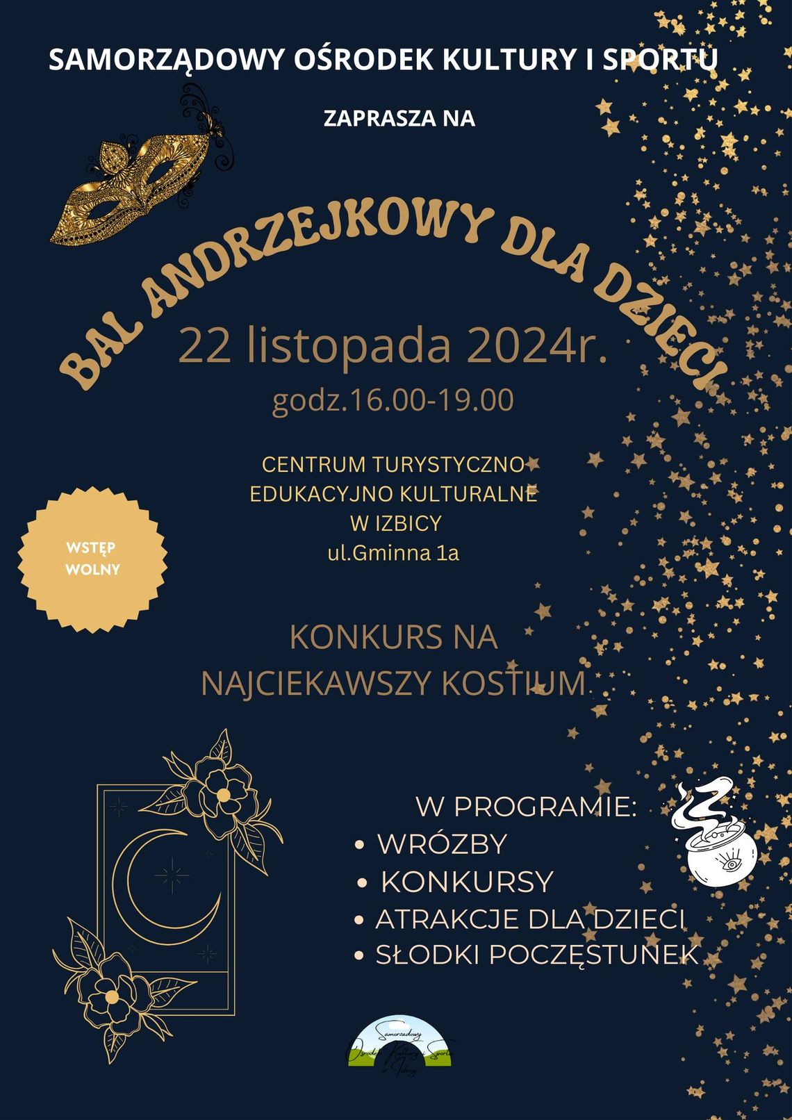 Magiczna podróż w czasie – Bal Andrzejkowy dla dzieci w Izbicy