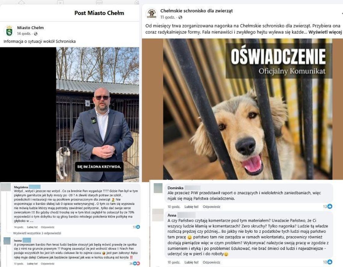 Nagranie władz miasta miało uspokoić sytuację wokół schroniska, jednak wywołało jeszcze większą falę krytyki i emocji wśród mieszkańców. Spór o warunki, opiekę nad zwierzętami i wiarygodność oficjalnych informacji wciąż się zaostrza.