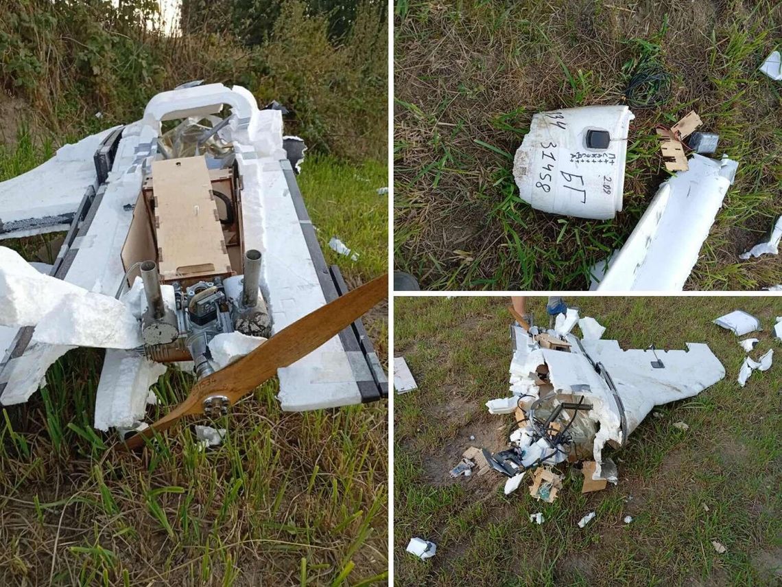 Dron z napisami w cyrylicy spadł w polu. Prokuratura w Zamościu: “Nie było wybuchu”