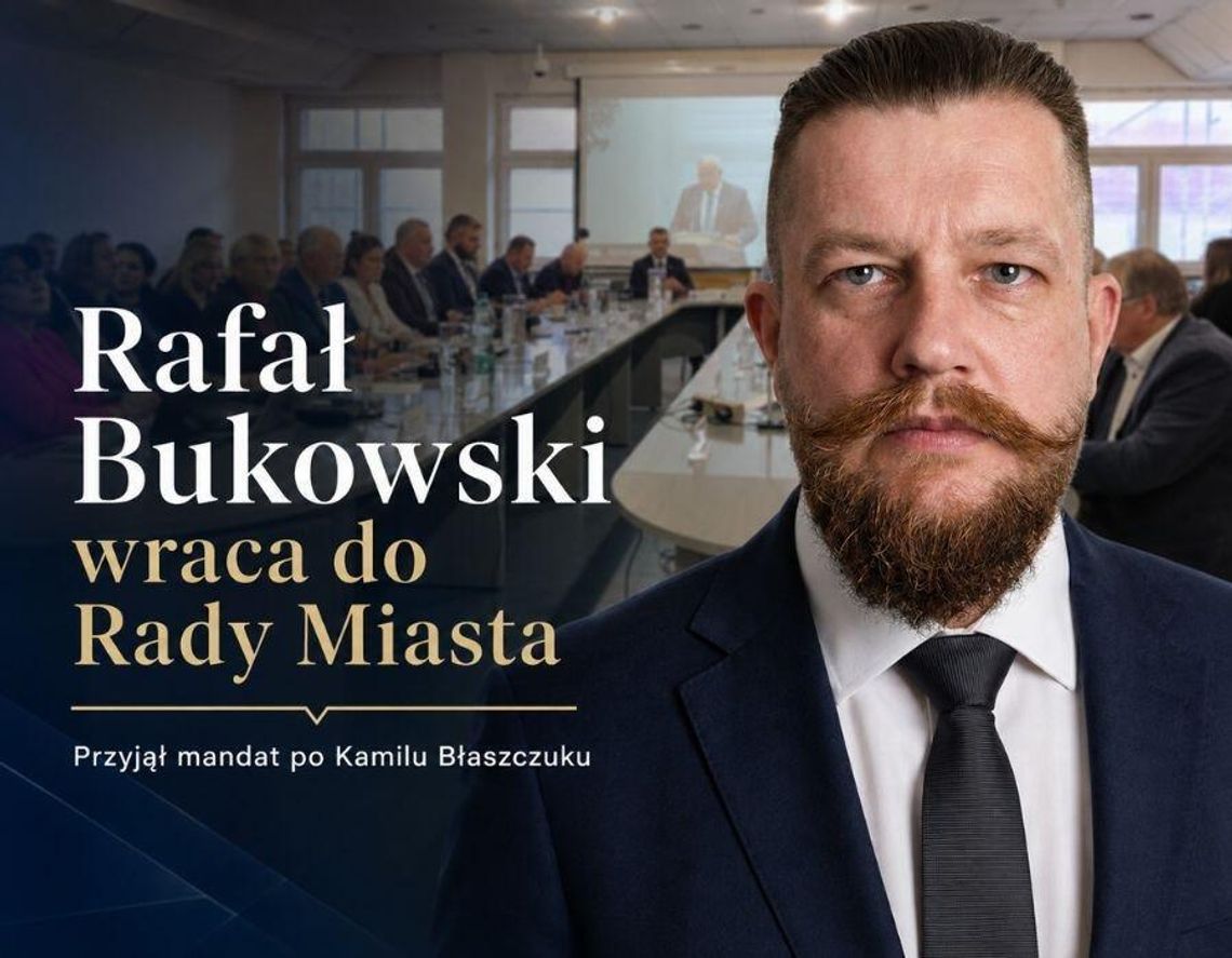 Chełm. Mandat po Błaszczuku już obsadzony. Rafał Bukowski wraca do rady miasta po 20 latach Rafał Bukowski wraca do Rady Miasta Chełm po 20 latach. Przyjął mandat zwolniony po objęciu przez Kamila Błaszczuka funkcji zastępcy prezydenta miasta.