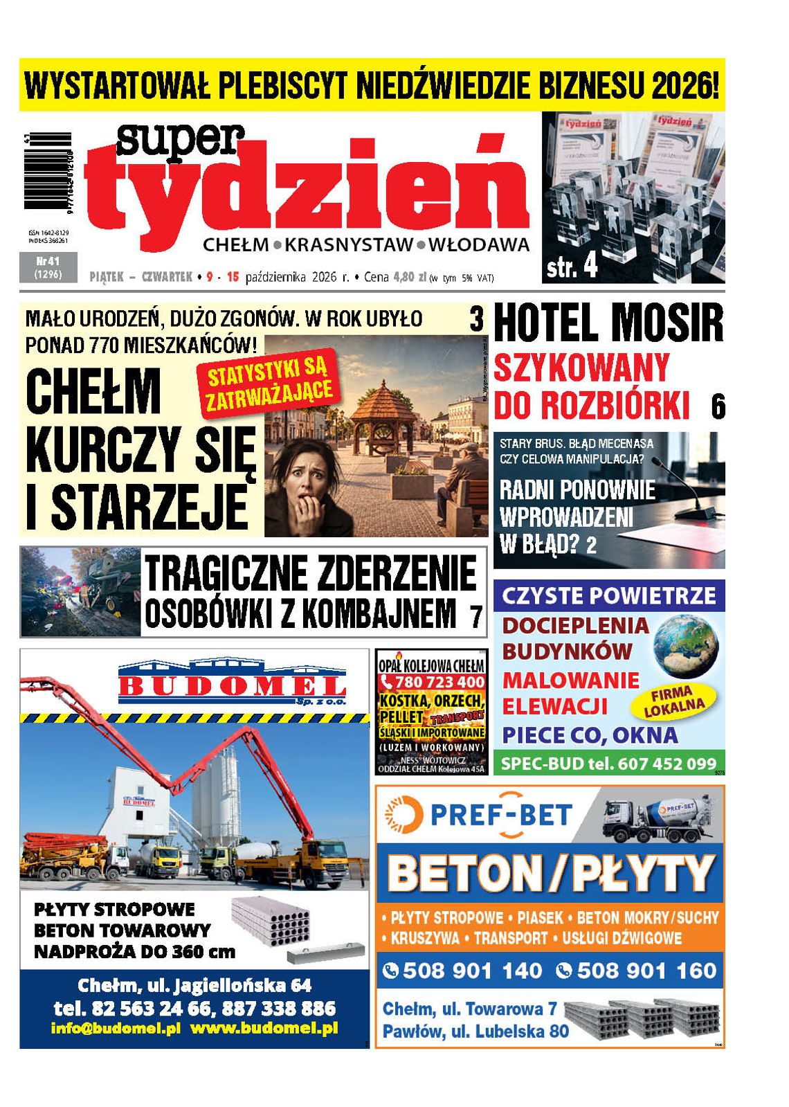 Najnowszy numer Super Tygodnia! Najważniejsze informacje! (9 października 2026) Najnowszy numer Super Tygodnia! Najważniejsze informacje! (9 października 2026)
