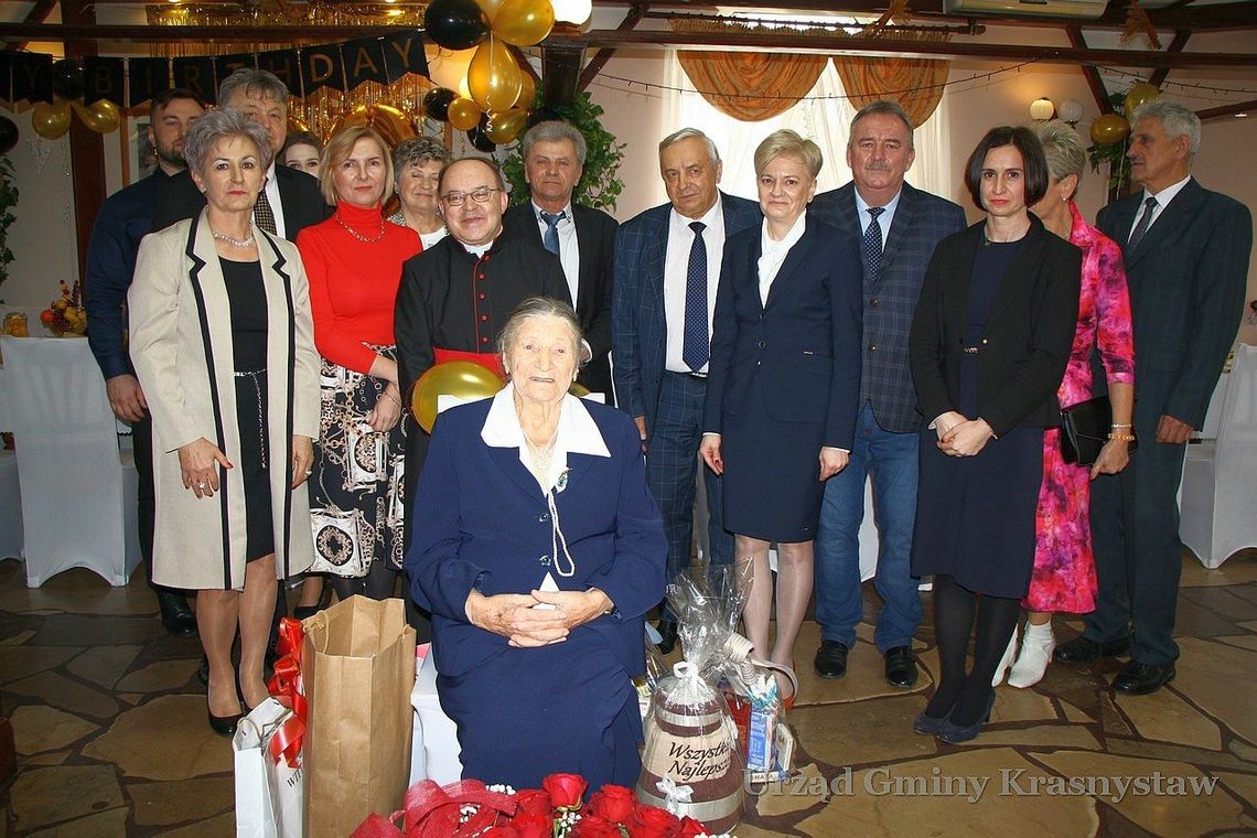 Najstarsza mieszkanka gminy Krasnystaw obchodziła 100. urodziny