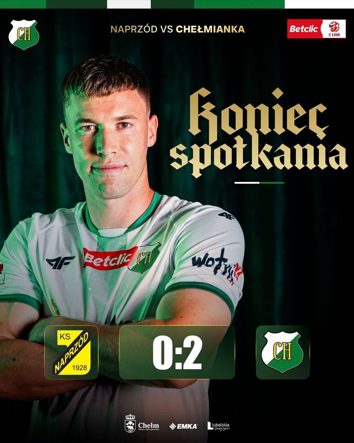 Nie ma mocnych na biało-zielonych! Chełmianka Chełm 2:0 Naprzód Jędrzejów Chełmianka Chełm