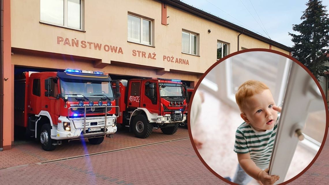 Niecodzienna interwencja strażaków. 2-latek zamknął mamę na balkonie