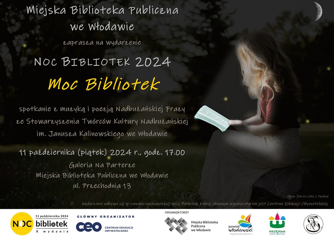 "Noc Bibliotek" we Włodawie – wieczór pełen poezji i muzyki