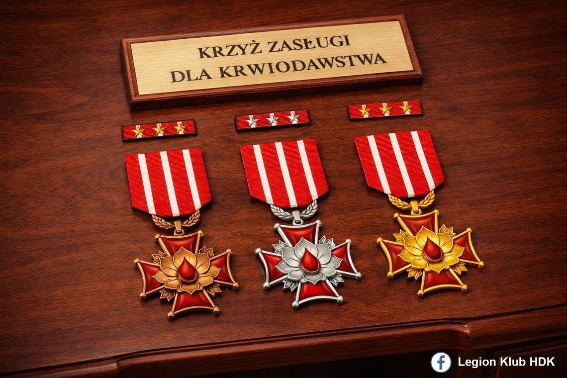 Nowe odznaczenie dla krwiodawców Krzyż Zasługi dla Krwiodawstwa