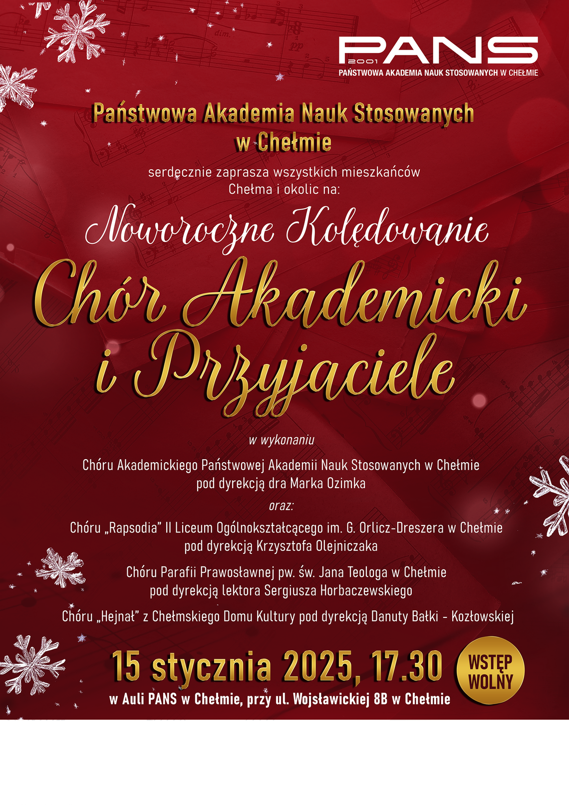 "Noworoczne Kolędowanie – Chór Akademicki i Przyjaciele"