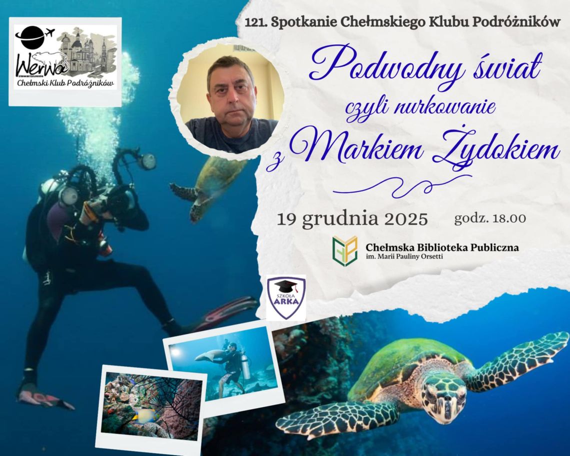 Kolejne spotkanie Chełmskiego Klubu Podróżników odbędzie się 19 grudnia o godzinie 18:00 w Chełmskiej Bibliotece Publicznej.