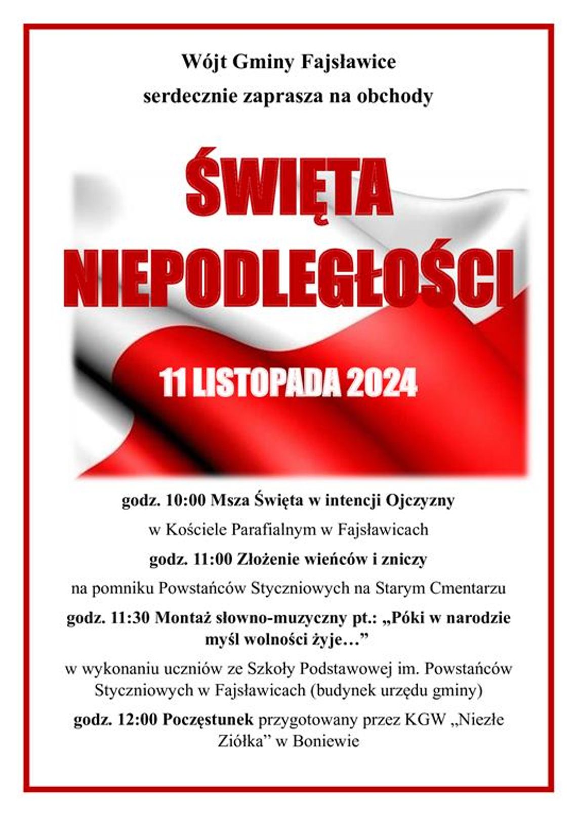 Obchody 11 listopada w Fajsławicach