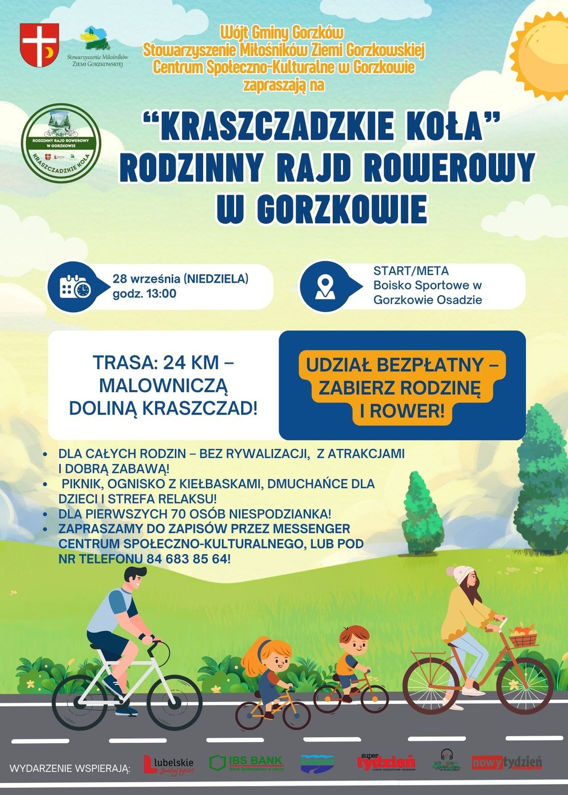 Odkryj gminę Gorzków na Rodzinnym Rajdzie Rowerowym