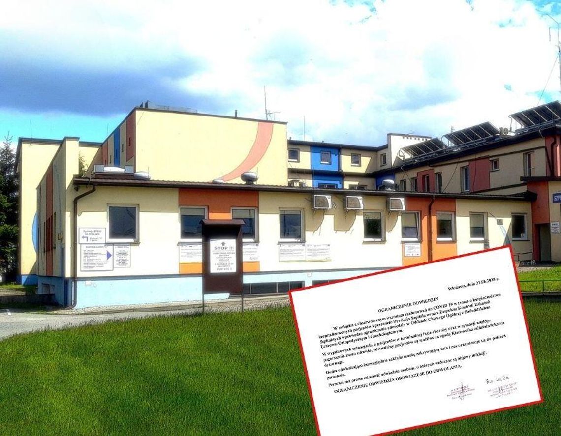 Ograniczenia odwiedzin w szpitalu we Włodawie