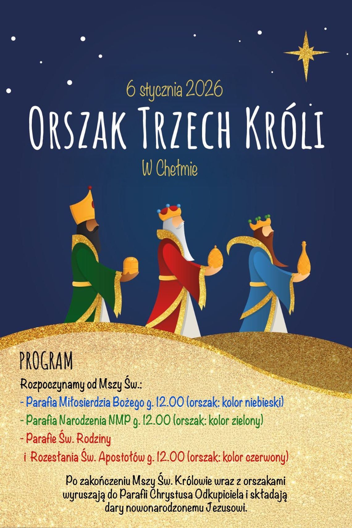 Orszak Trzech Króli przejdzie ulicami Chełma
