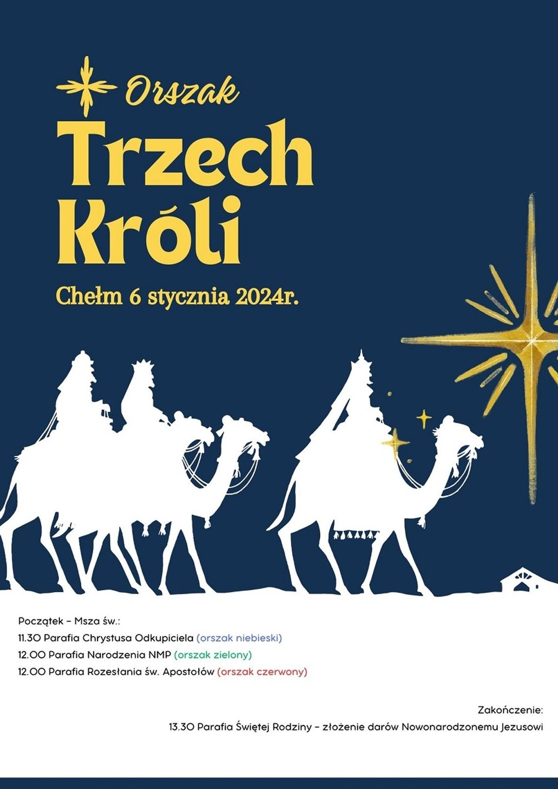 Orszak Trzech Króli w Chełmie. Parafie mają swoje kolory...