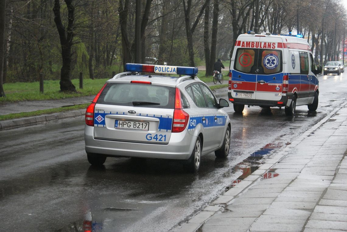 Zasnęła za kierownicą? Peugeot zatrzymał się na słupie. Na DK17 były utrudnienia