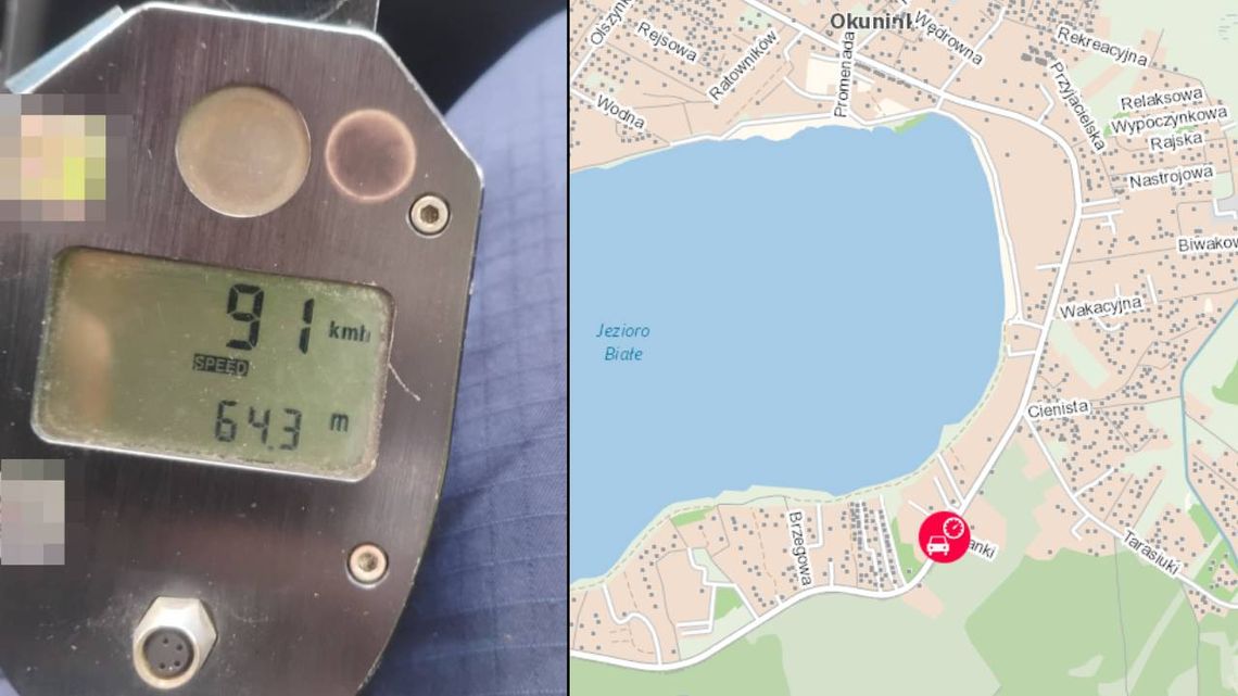 Piraci drogowi z Okuninki z wysokimi mandatami i bez prawa jazdy!