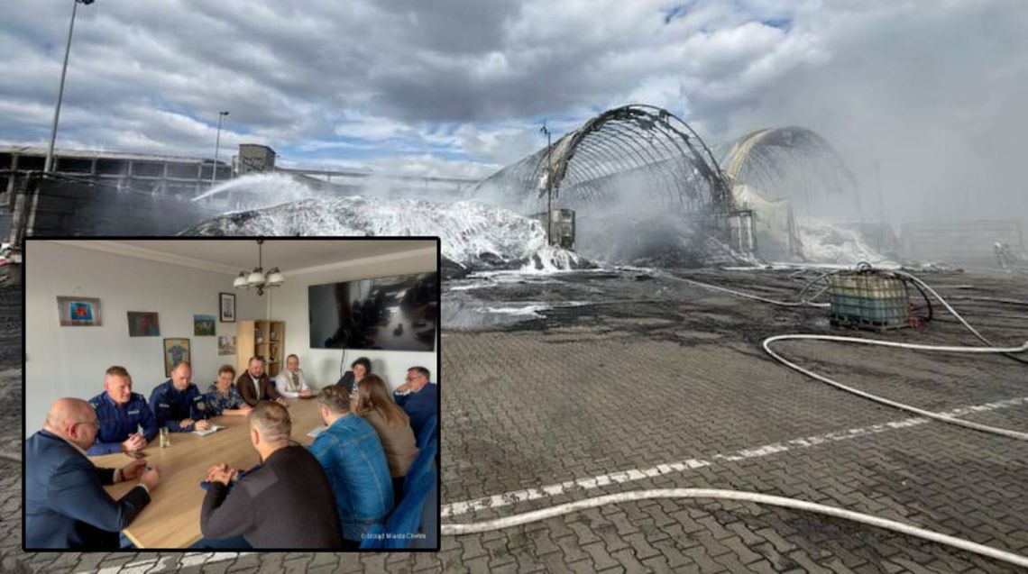 Po pożarze w zakładzie recyklingu opon w Chełmie. Apel do mieszkańców gminy Kamień: zamknijcie okna! [FILM]