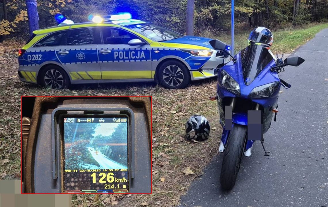 Motocyklista pędził 126 km/h. Uciekał przed policją, bo nie chciał stracić prawa jazdy