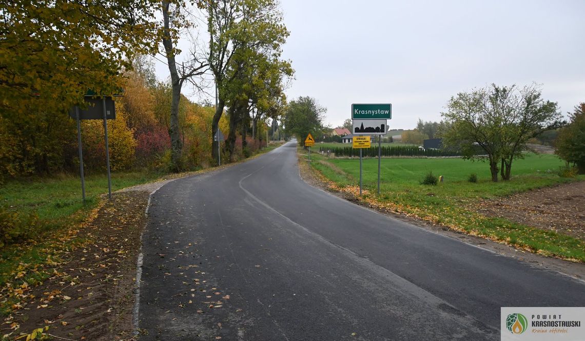 Pow. krasnostawski. Blisko 2,8 kilometra nowej nawierzchni. Zakończył się remont Pow. krasnostawski. Blisko 2,8 kilometra nowej nawierzchni. Zakończył się remont