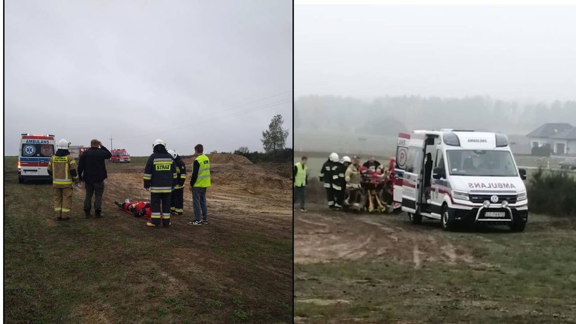 Pow. włodawski. Wypadek na crossie. Kierowca zabrany do szpitala