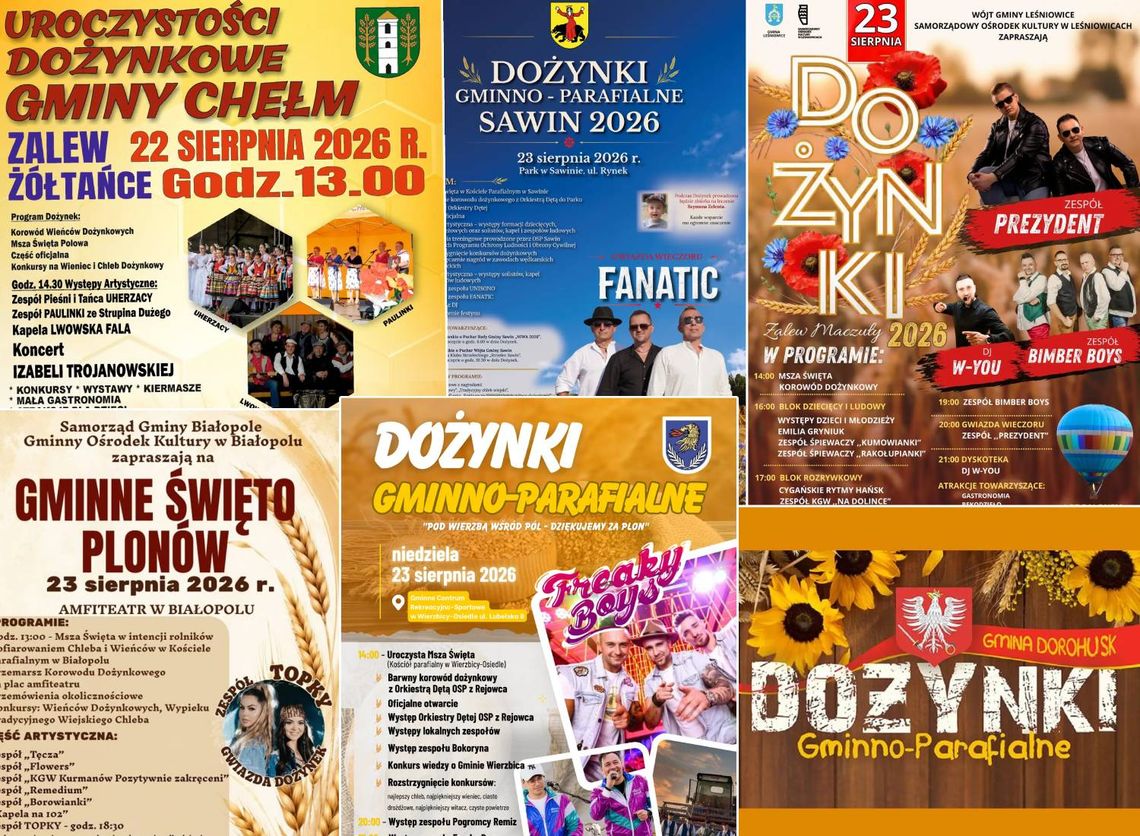 Powiat chełmski bawi się na dożynkach! Gdzie w tym tygodniu?