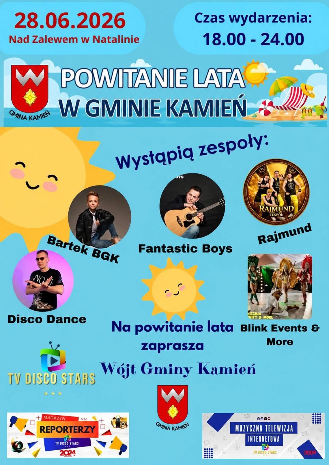 Gmina Kamień zaprasza mieszkańców i gości na plenerowe Powitanie Lata.
