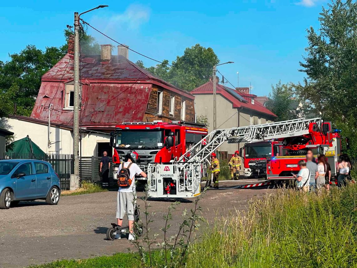 Pożar domu przy ulicy Kopernika w Chełmie Pożar domu przy ulicy Kopernika w Chełmie