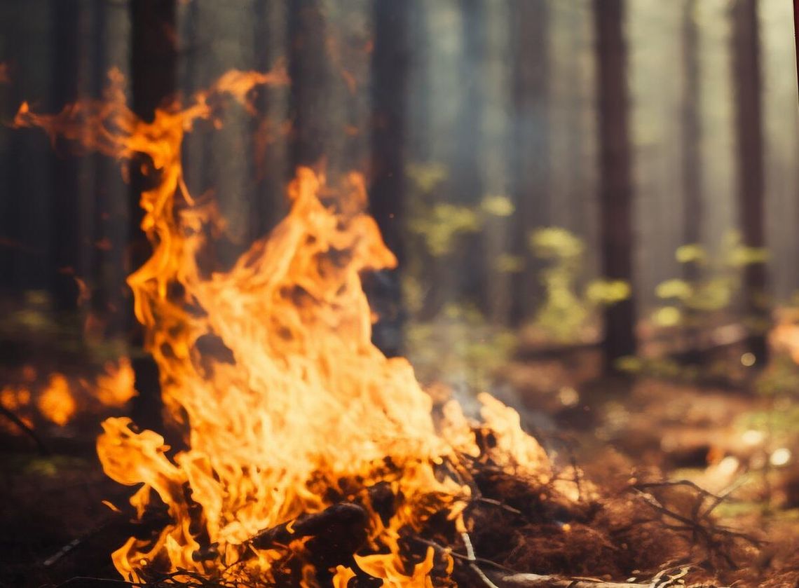 Pożar lasu w Krynicy – strażacy walczyli z ogniem przez cztery godziny