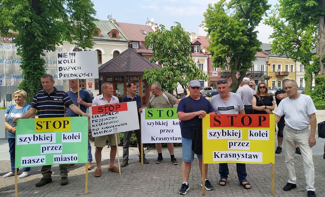 Przeciwnicy Kolei Dużych Prędkości zablokują drogę w Łopienniku Nadrzecznym