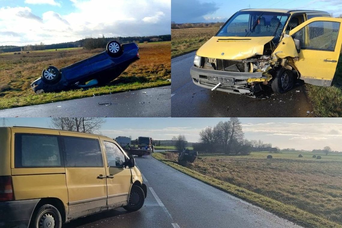 Lubelskie. Zderzenie mercedesa z volkswagenem. 18-latka poszkodowana