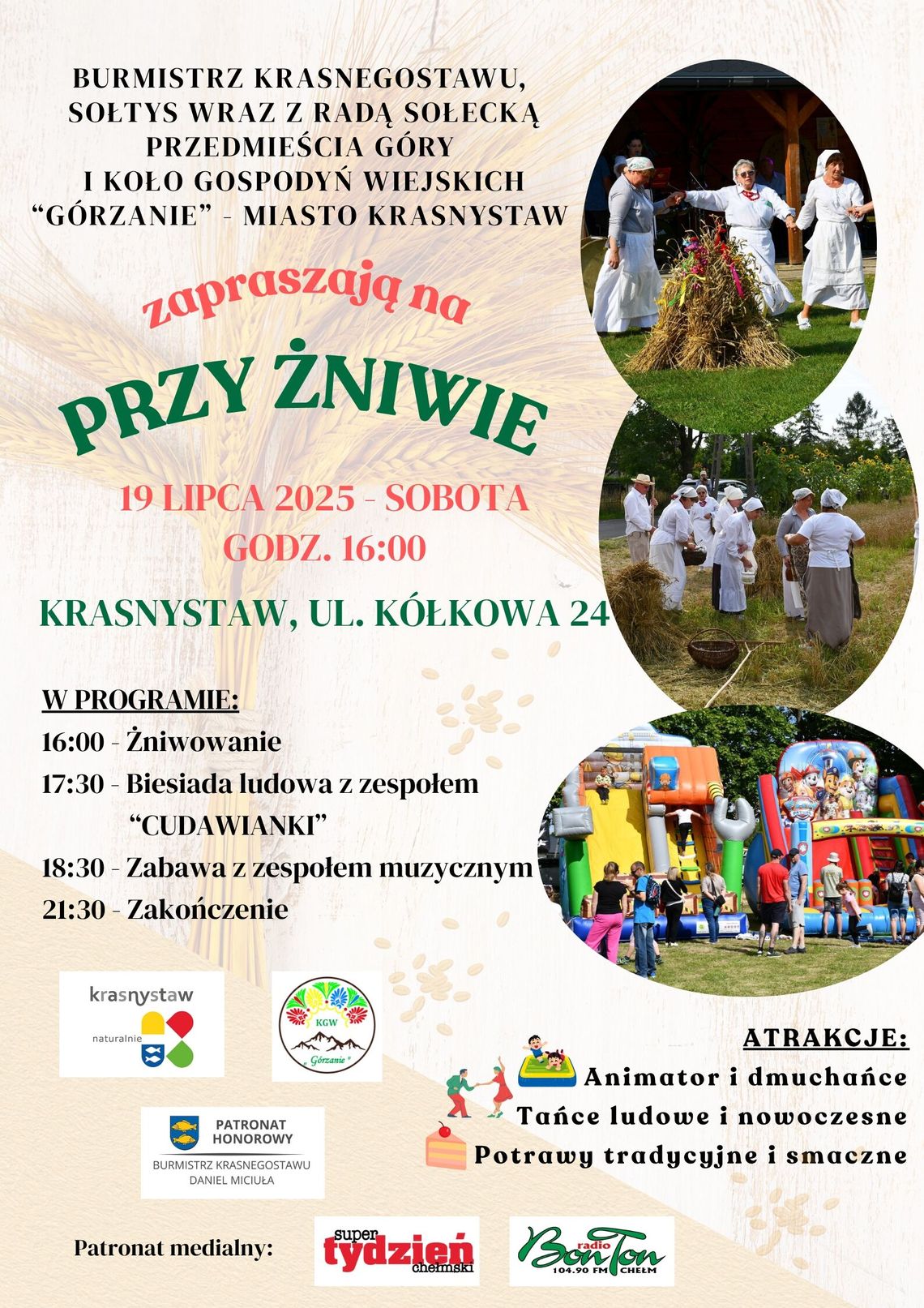 „Przy Żniwie” - święto tradycji i integracji w Krasnymstawie (ZMIANA TERMINU)