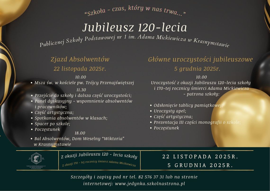 Publiczna Szkoła Podstawowa nr 1 w Krasnymstawie świętuje rocznicę swojego istnienia Publiczna Szkoła Podstawowa nr 1 w Krasnymstawie świętuje rocznicę swojego istnienia