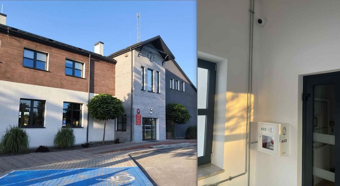 wejsćie do ug i defibrylator