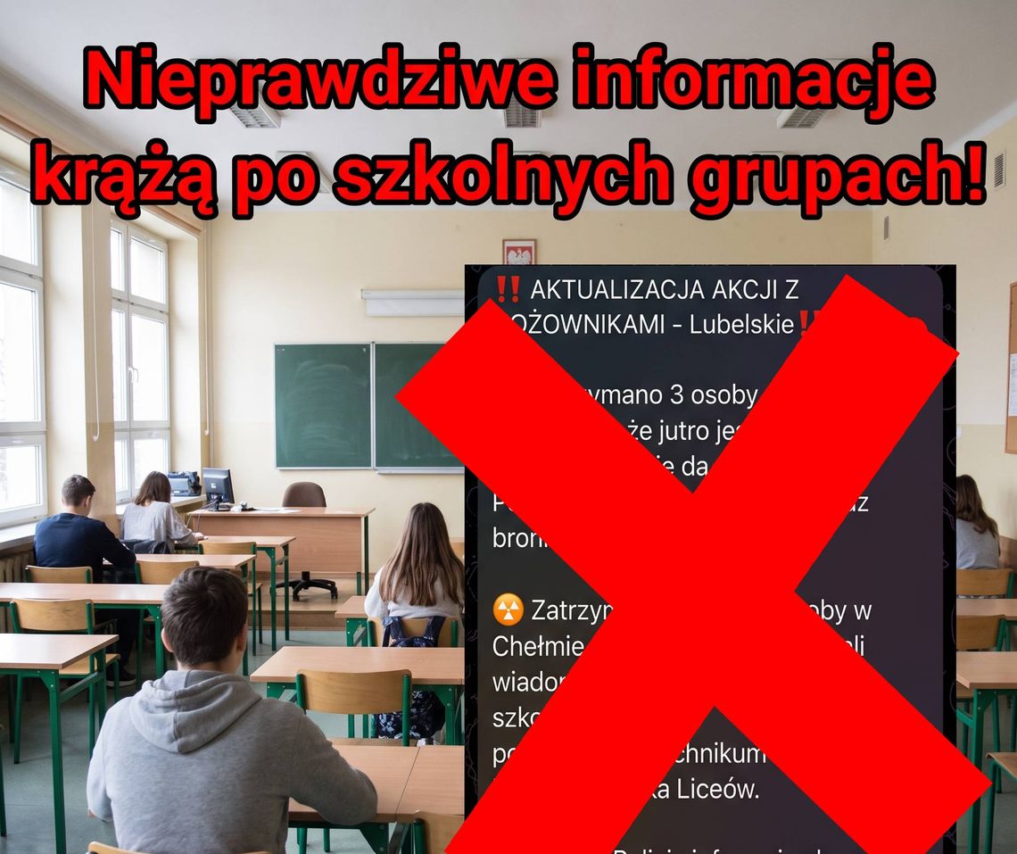 Chełm. Nieprawdziwe informacje w sieci, strach wśród uczniów i rodziców. Policja wzmacnia patrole w szkołach Chełm. Nieprawdziwe informacje w sieci, strach wśród uczniów i rodziców. Policja wzmacnia patrole w szkołach