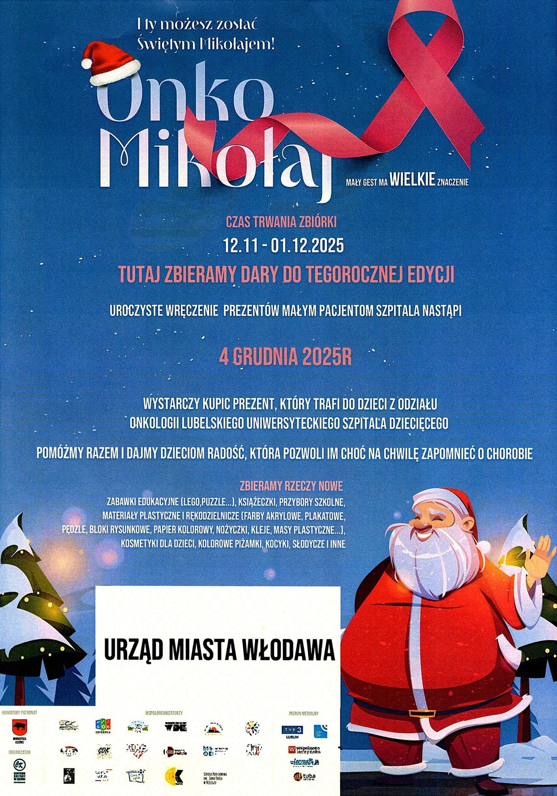 Włodawa włącza się do akcji „Onko Mikołaj 2025”