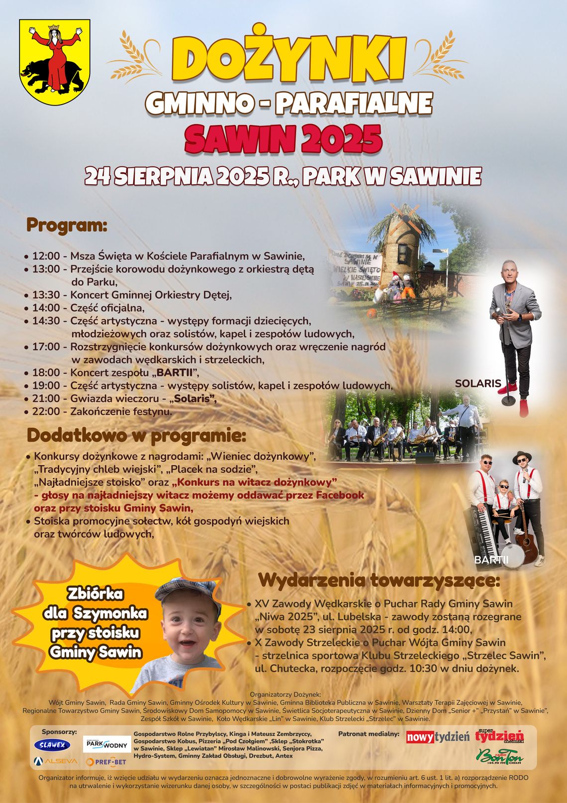 Sawin. Gminno-Parafialne Dożynki połączą tradycję z rozrywką