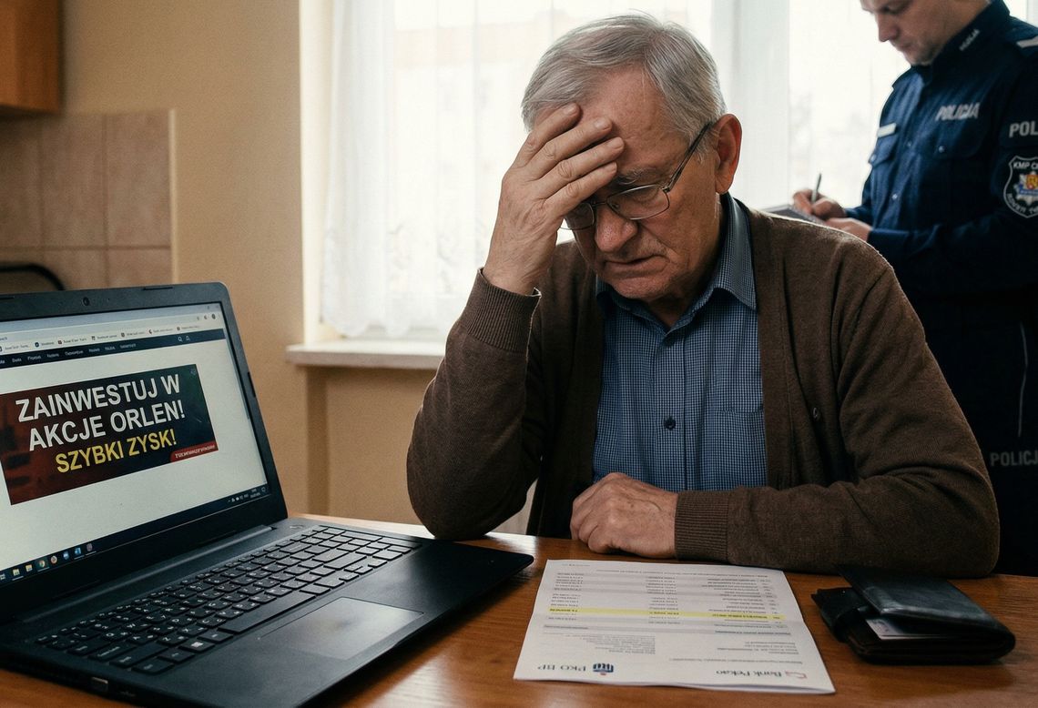 Senior z Chełma oszukany na „akcje Orlenu”. Stracił 72 tysiące złotych