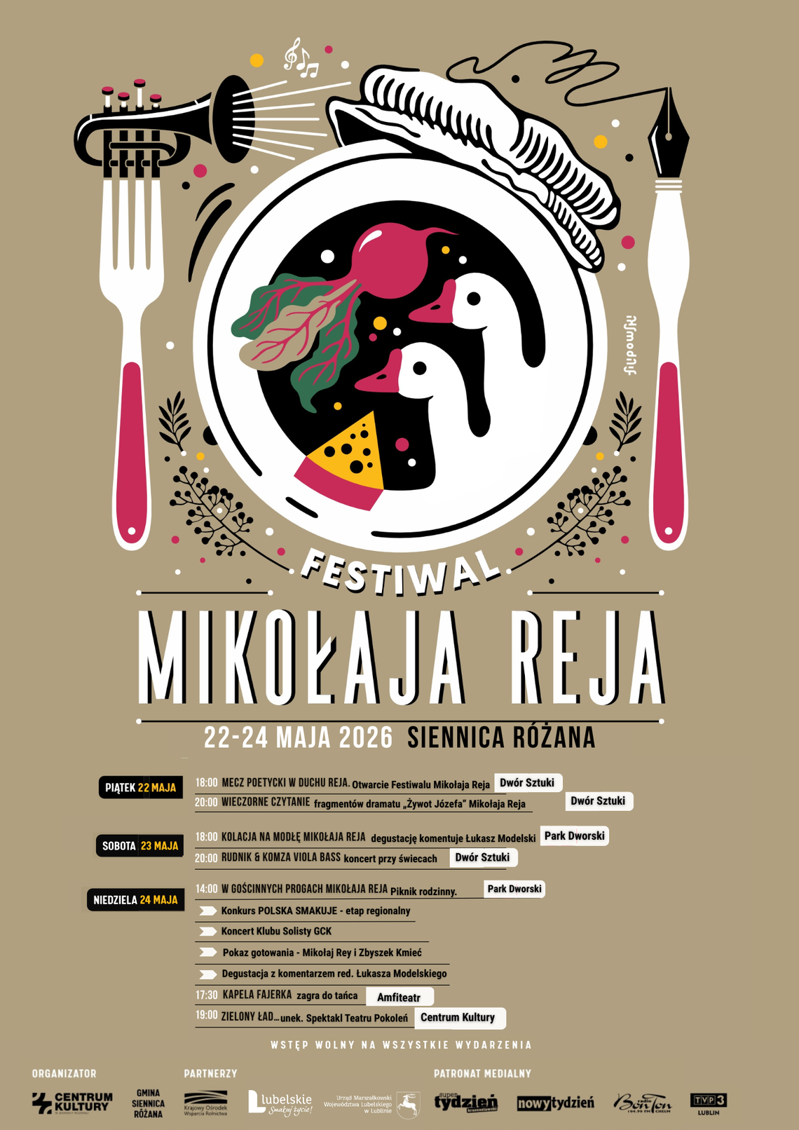 22-24 maja będzie w Siennicy Różanej należeć do Festiwalu Mikołaja Reja.