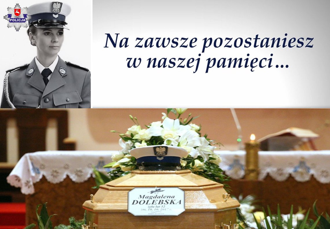 Sierżant Magdalena Dolebska z krasnostawskiej komendy zginęła na służbie. Policjanci wciąż o niej pamiętają... Sierżant Magdalena Dolebska z krasnostawskiej komendy zginęła na służbie. Policjanci wciąż o niej pamiętają...