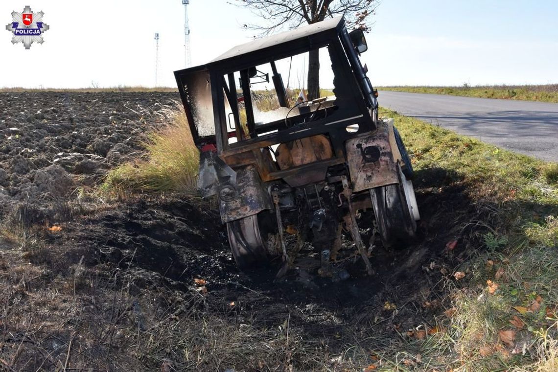 Lubelskie. Skradzionym ciągnikiem wracał z dyskoteki. Potem go podpalił