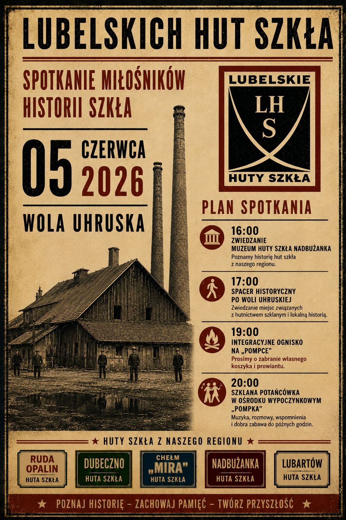 5 czerwca w Woli Uhruskiej odbędzie się Spotkanie Miłośników Historii Szkła.