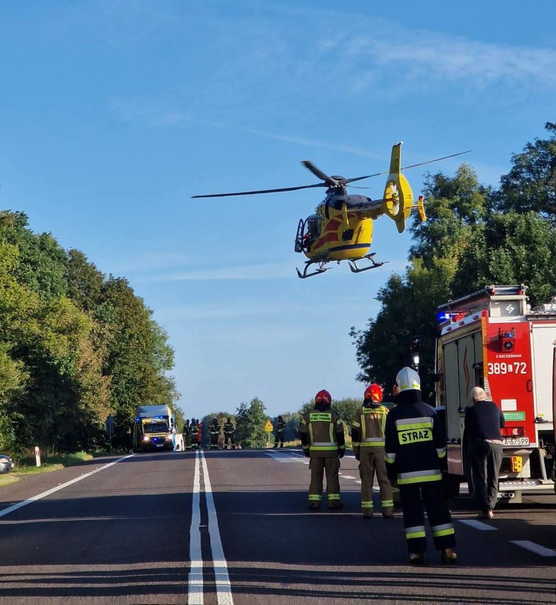 Strażakiem jest się zawsze. Druhowie z Izbicy ruszyli na pomoc poszkodowanym